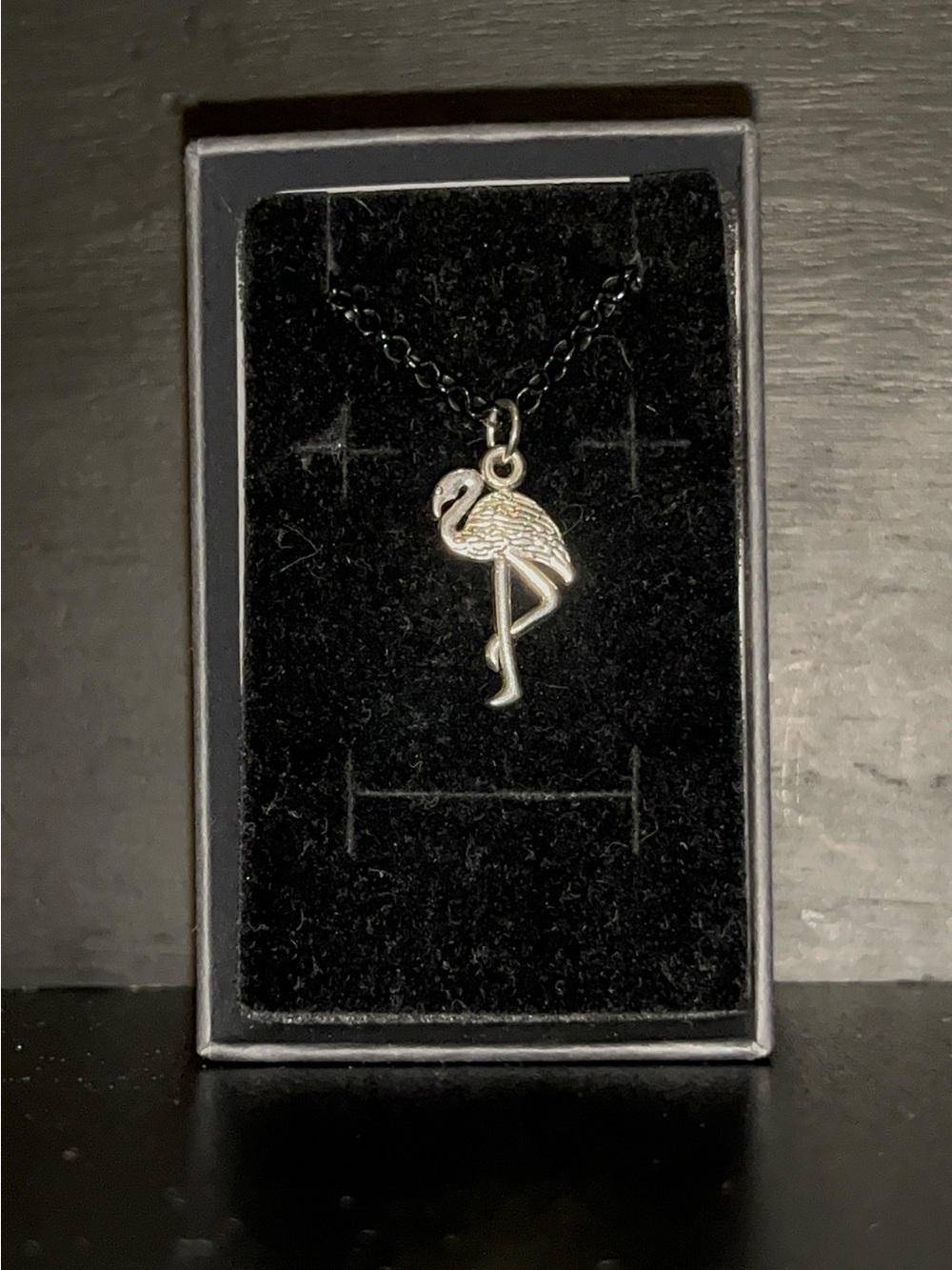 Delicate Silver Flamingo Pendant Necklace - Women's Jewelry - Picture 4 of 4